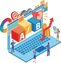 A／Bテストのイメージイラスト