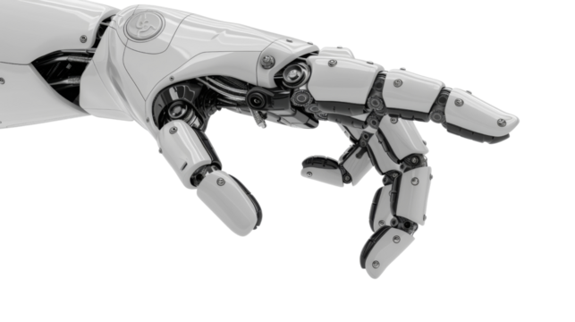 Robotic hand pointing his finger