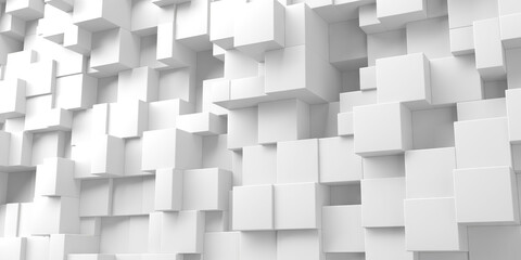 White monochrome blocks background. Minimalistic tile design
