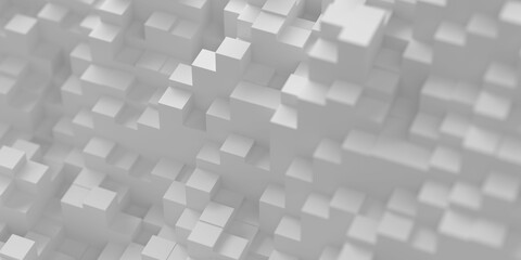 White monochrome blocks background. Minimalistic tile design