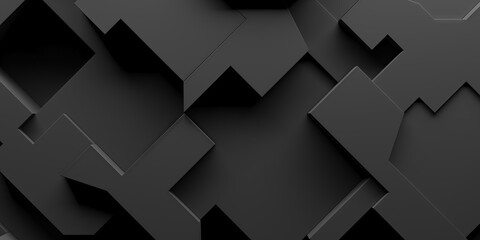 Obraz premium Abstract Black Geometric Shapes Background Texture. Modern and Minimalistic Concept Design