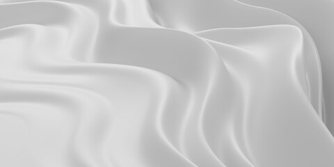 Obraz premium Abstract white waves with soft shadows. Contemporary smooth background
