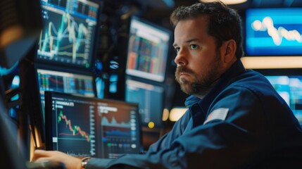 An options trader executing trades on a computer terminal in a fast-paced trading floor environment --ar 16:9 --style raw Job ID: 18b6c4af-26ec-45dd-be7c-92ff0a2acabe