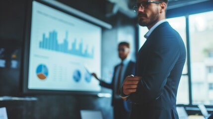 Fototapeta premium Expert Analyzing Financial Market Data.