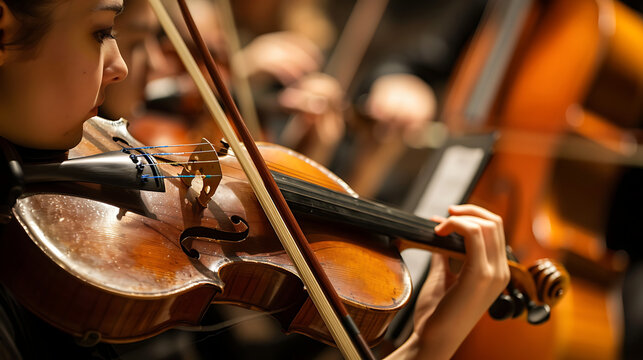 Stringe musical instruments The sweetness of the sound from vibration and friction