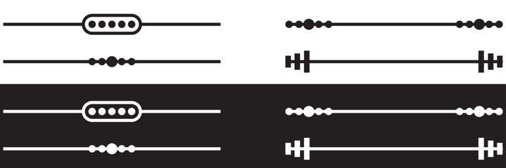 Obraz premium Set of decorative divider elements. Border collection. Vector. isolated on white and black background. Vector illustration . EPS 10 