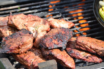 meat on the grill