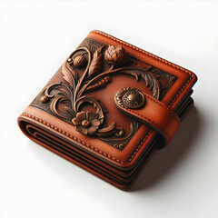 Decorated Leather Wallet | The Enchanted Tome | A Journey Through Ancient Secrets
