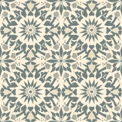 Vintage Floral Pattern in Earthy Tones Textile Design