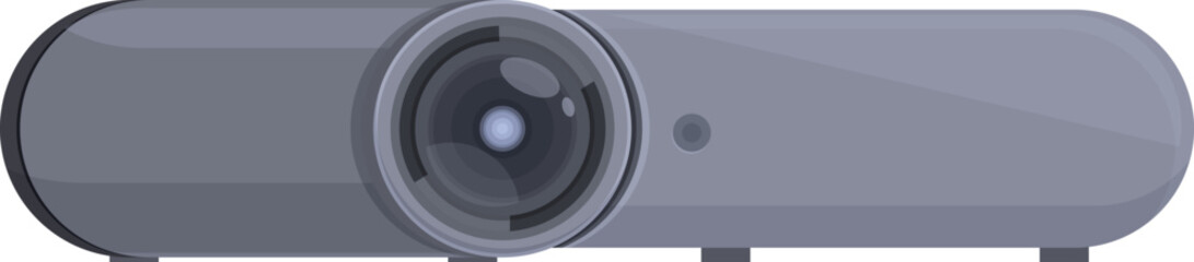 Obraz premium Sleek, contemporary design of a home cinema projector isolated on a white background