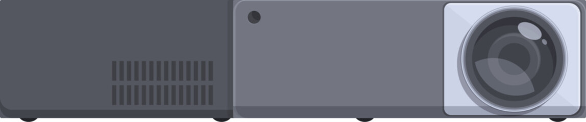 Digital illustration of a contemporary projector, perfect for presentations and cinema setups