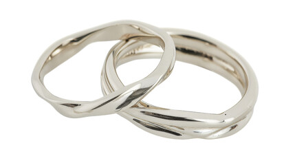Naklejka premium Two wedding silver rings