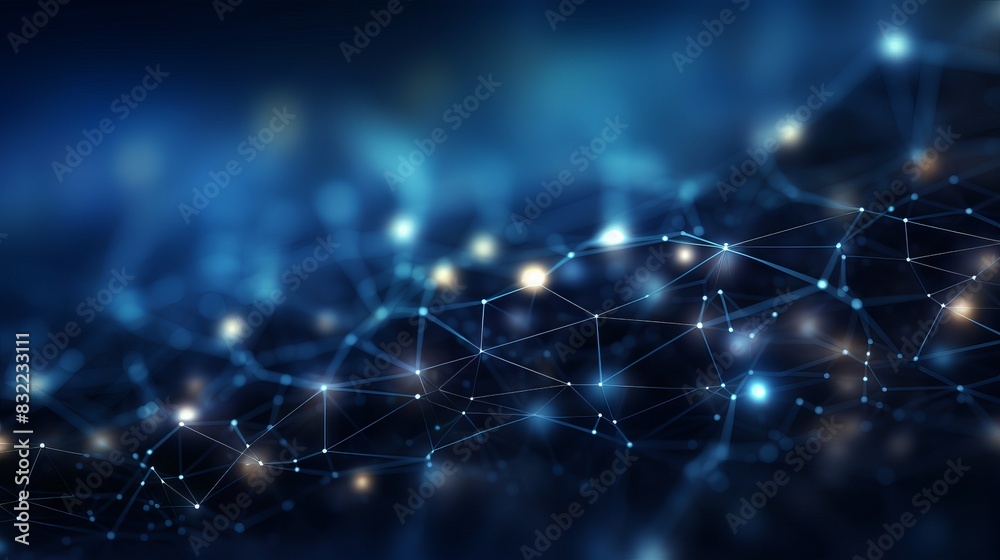 Wall mural abstract concept of cybersecurity technology with digital data protection, showcasing internet netwo