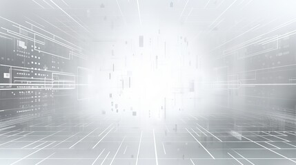 Abstract grey and white technological background: connectivity in high-tech digital world, science and communication concept.


