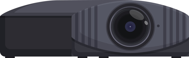 Vector illustration of a sleek, contemporary video projector, perfect for presentations and home cinemas