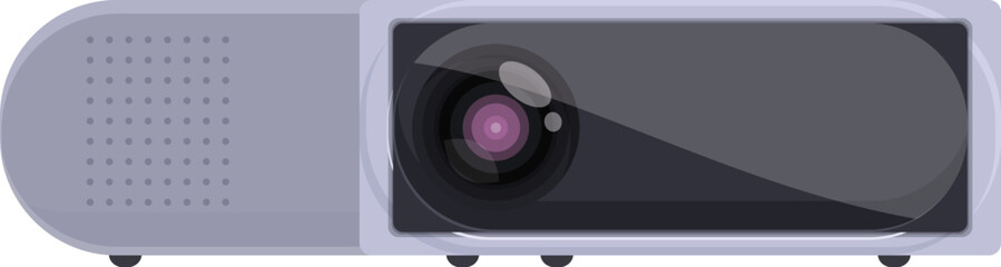Vector illustration of a contemporary digital projector, ideal for presentations and movies