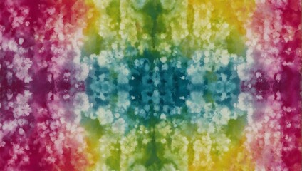 Vibrant abstract background with a tie-dye pattern featuring a radial gradient from red to green
