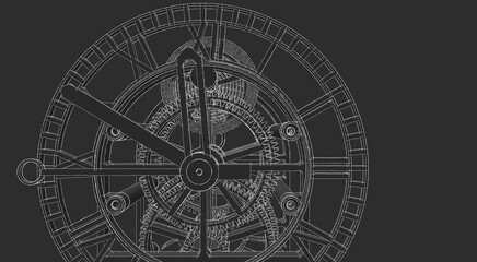  clock graphic symbol 3d illustration