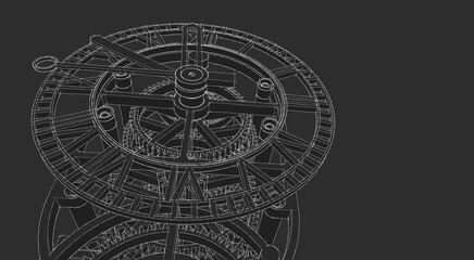  clock graphic symbol 3d illustration