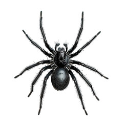 Obraz premium Black spider isolated on white background