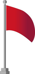 Red flag vector colorful icon art png