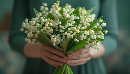 bouquet of flowers in hands