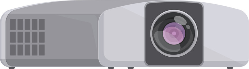 Illustration of a sleek, contemporary projector suitable for presentations and home cinema