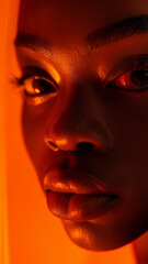Close-up photo with intentional blur creating an abstract effect with warm colors