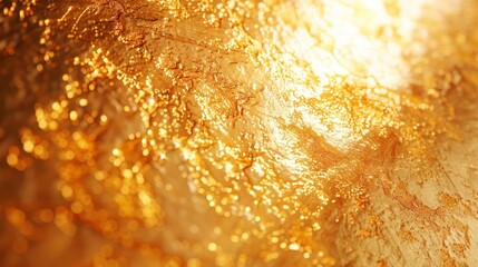 Obraz premium Abstract festive golden foil bokeh background