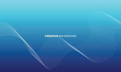 gradient dynamic blue abstract background with wave circular