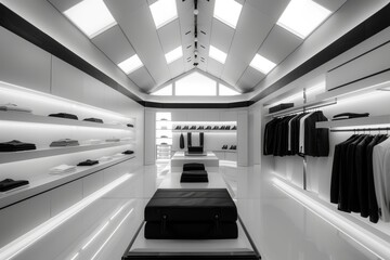 Obraz premium Minimalist Cabinetry in Monochrome with Clean Lines