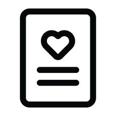 Simple Wedding Invitation icon. The icon can be used for websites, print templates, presentation templates, illustrations, etc	