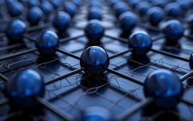 a group of black and white balls