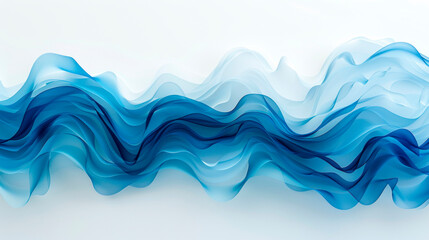 Fototapeta premium paper blue waves background