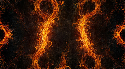 Fototapeta premium Fire Background: Dynamic Energy and Fiery Passion in Intense Designs