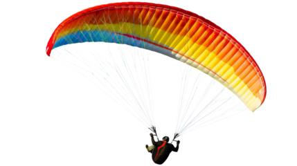 The sportsman flying on a paraglider