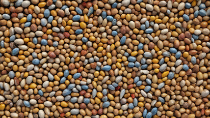 Fototapeta premium Close-up of rare and endangered plant seeds preserved in seed vaults, ensuring the conservation of vital genetic resources, Generative AI