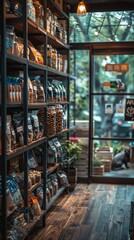 Pet Store Interior Blurred Background