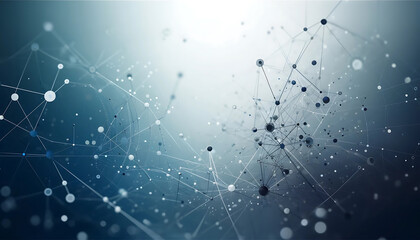 Three-Dimensional Abstract Network Background with Cool Tones