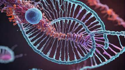 Fototapeta premium CRISPR-Cas9 Gene Editing: Revolutionizing Precision Medicine, Generative AI