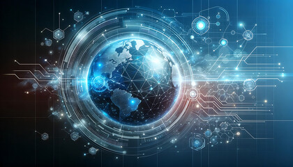 Obraz premium Futuristic Finance and Connected World Backgrounds