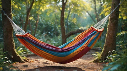 Hammock Hideaway: Finding Solace Amidst Nature's Beauty, Generative AI