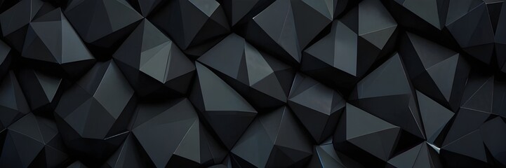 Obraz premium Black abstract geometric background, polygons