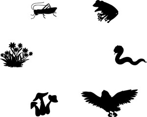 Food chain diagram concept illustration