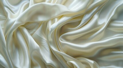 Fototapeta premium Luxurious Ivory Silk Fabric Generative AI