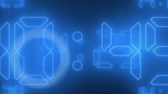 Digital time loop 24 hours background 