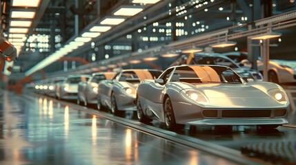 Fototapeta premium automobile production plant