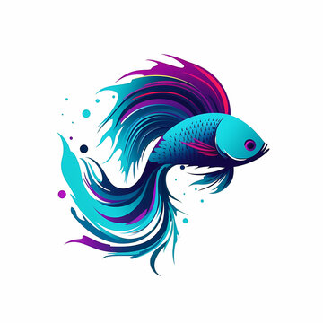 recommend clip art: Betta fish - high quality logo ideal vector image