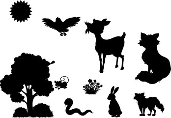 Food chain diagram concept illustration