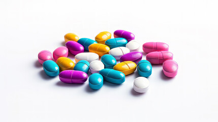 Medication and pills in different colors